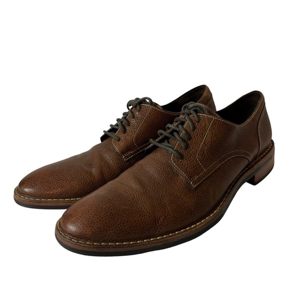 Cole Haan Mens Oxford Brown Leather Shoes Size 13M